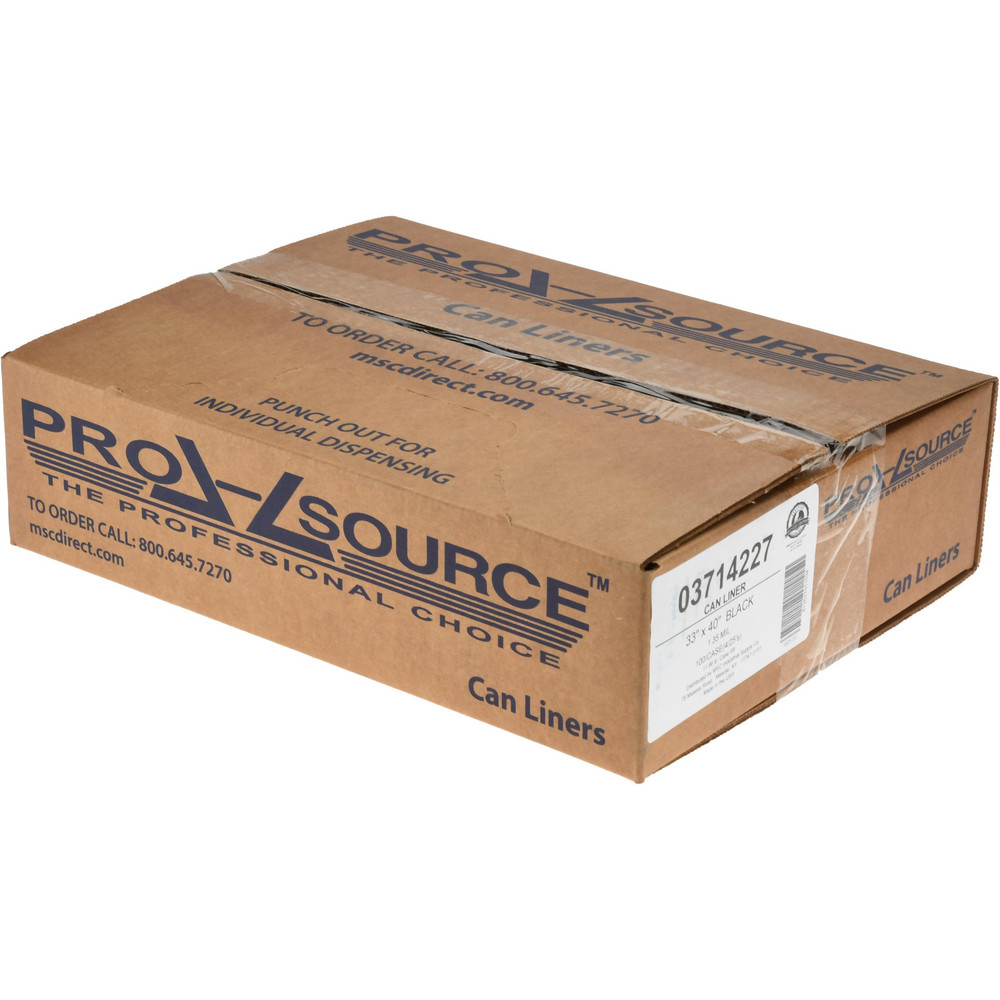 PRO-SOURCE Heavy Duty Trash Bags: 33 gal, 1.35 mil, Pack of 100 - PSRST3340135100