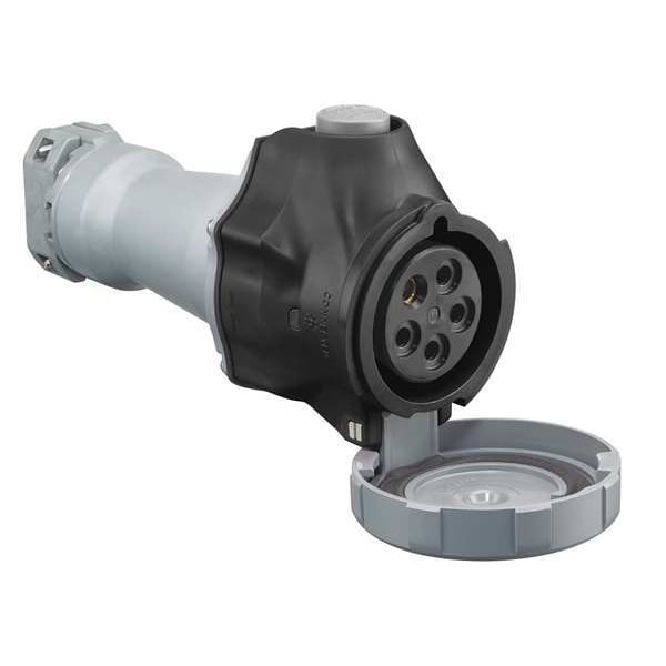 Hubbell Pin and Sleeve Connector, 30A, 30 HP, Black - HBLS530C5W