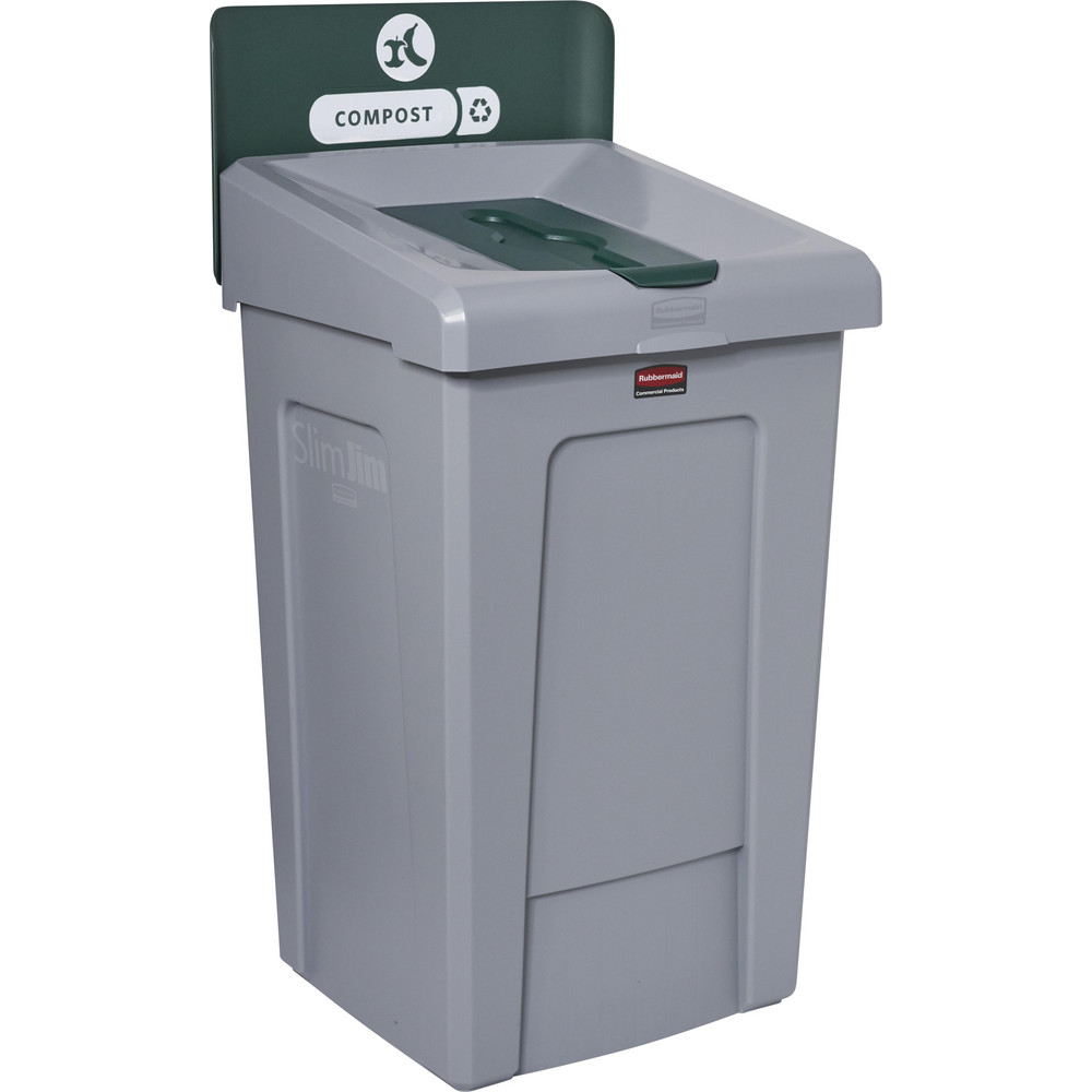 Rubbermaid Trash Cans & Recycling Containers: Product Type: Recycling Container; Type: Recycling Station; Container Capacity: 33 gal; Container Shape: Square - 2171555