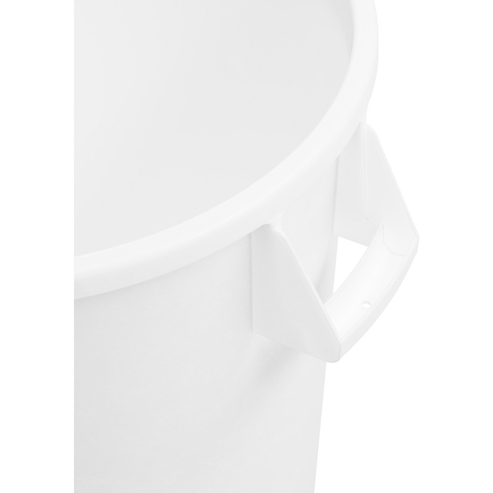 Carlisle Bronco™ 44 gal Round Trash Container, White - 84104402