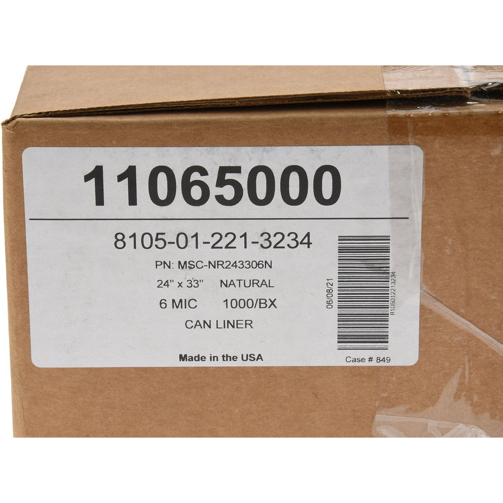 PRO-SOURCE Light Duty Trash Bags: 16 gal, 0.24 mil, Pack of 1000 - NR243306N