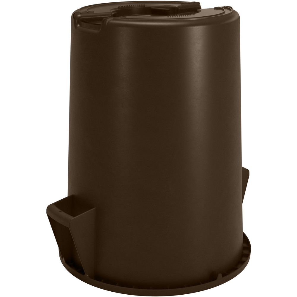 Carlisle Bronco™ 55 gal Round Trash Container, Brown - 84105501