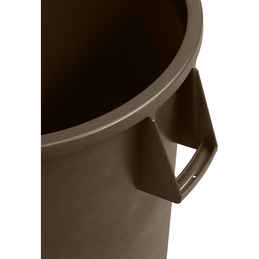 Carlisle Bronco™ 55 gal Round Trash Container, Brown - 84105501