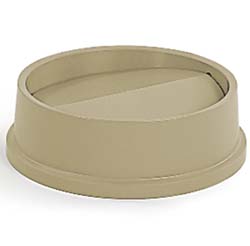 Rubbermaid Trash Can & Recycling Container Lid: Round, For 22 gal Trash Can - FG267200BEIG
