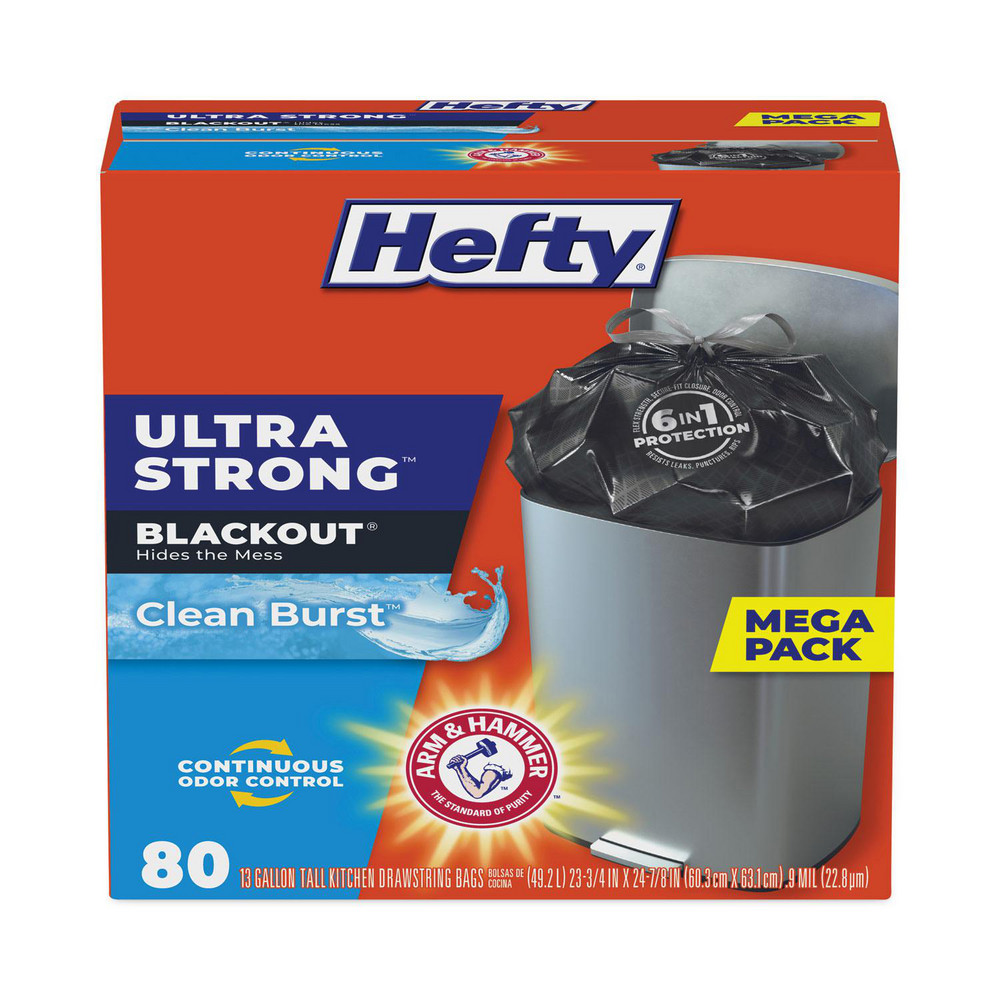 Glad Glad® ForceFlex Drawstring Trash Bags: 13 gal, 0.95 mil, Pack of 240 - CLO78900