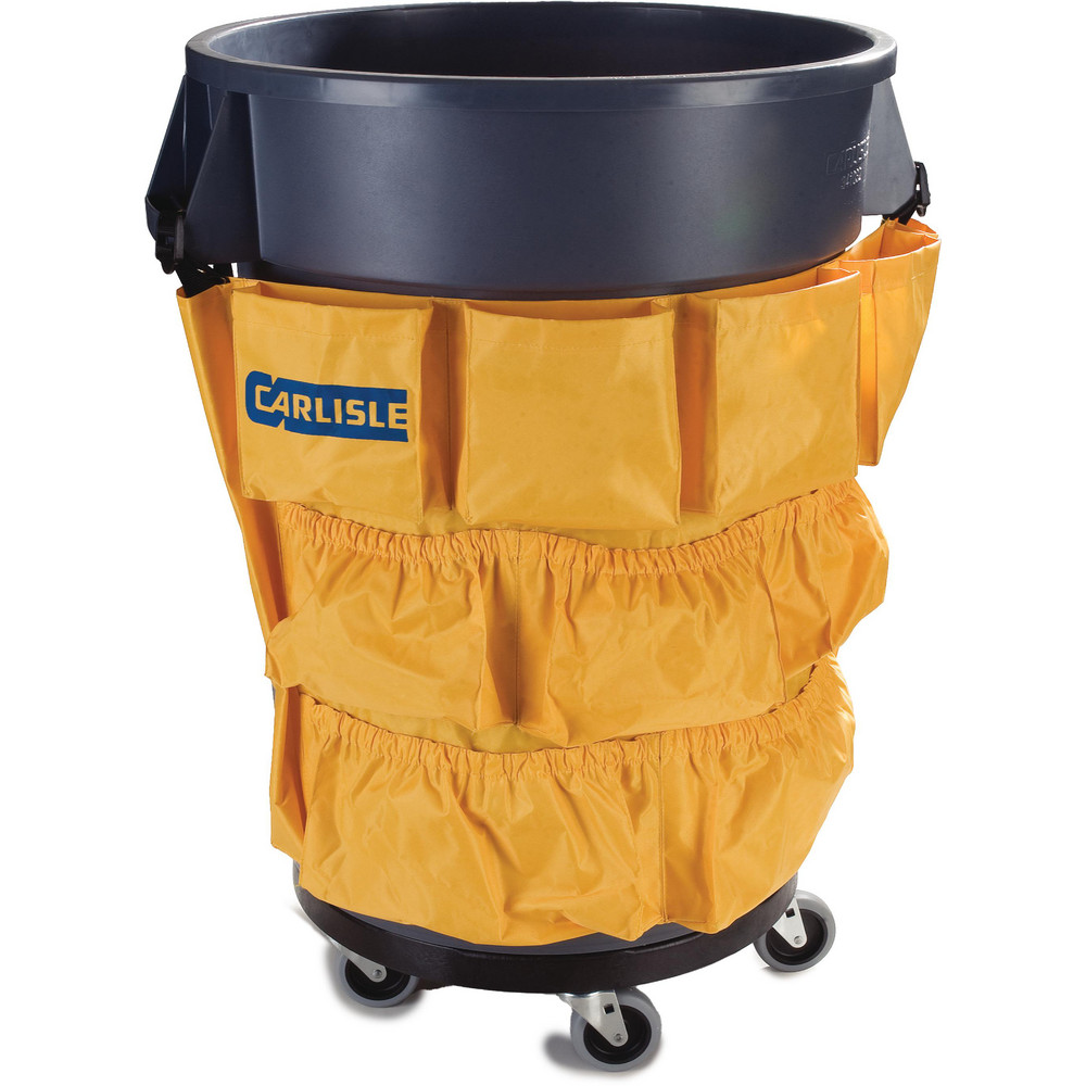 Carlisle Bronco™ Round Waste Bin Trash Container Tool Caddy Bag, 32 And 44 gal, Yellow - 3691704