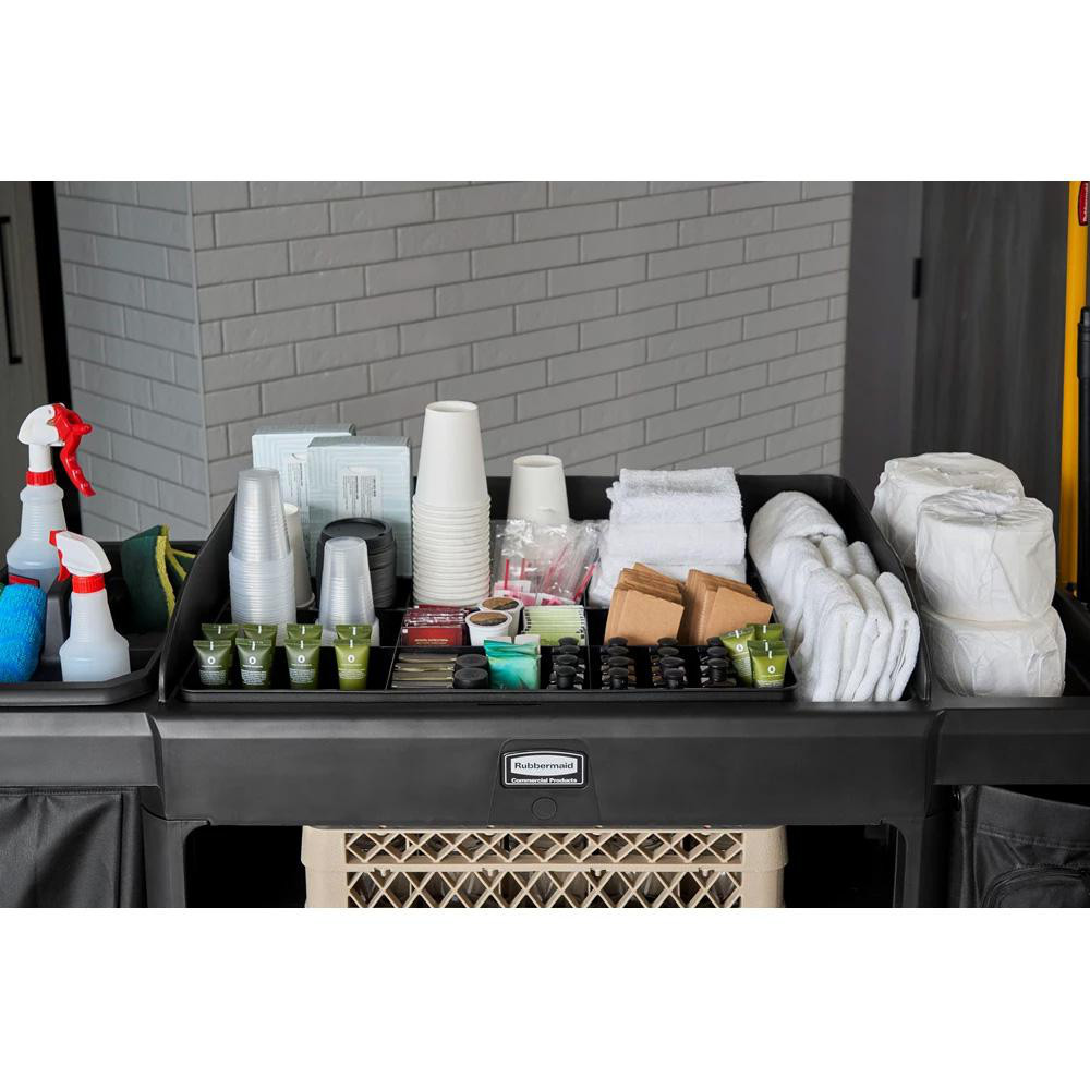 Rubbermaid Janitor Cart Accessories: Organizer, Resin, Plastic - 2124078