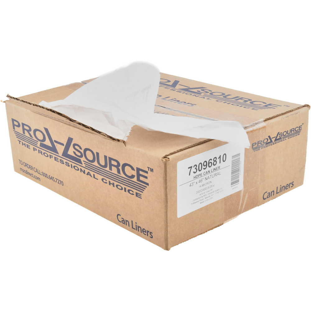 PRO-SOURCE Medium Duty Trash Bags: 56 gal, 0.55 mil, Pack of 200 - PSVNR434614N