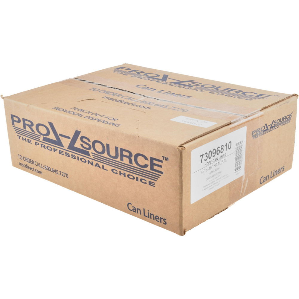PRO-SOURCE Medium Duty Trash Bags: 56 gal, 0.55 mil, Pack of 200 - PSVNR434614N