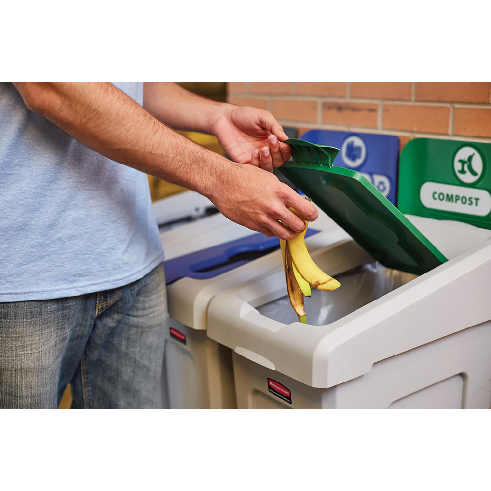 Rubbermaid SLIM JIM® RECYCLING STATION 1-STREAM COMPOST, 23 GAL - 2185051