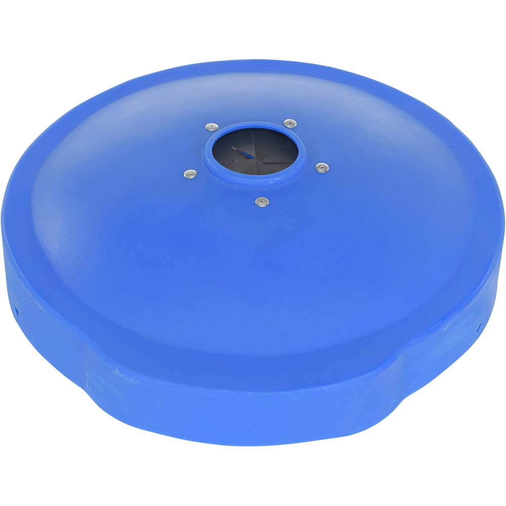 Vestil Trash Can & Recycling Container Lid: Round, For 3.5, 5 & 6 gal Trash Can - DC-P-55-CANF-UF-BU
