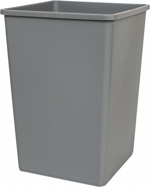 Cortech USA Trash Can: 35 gal, Round, Gray - 35200FR