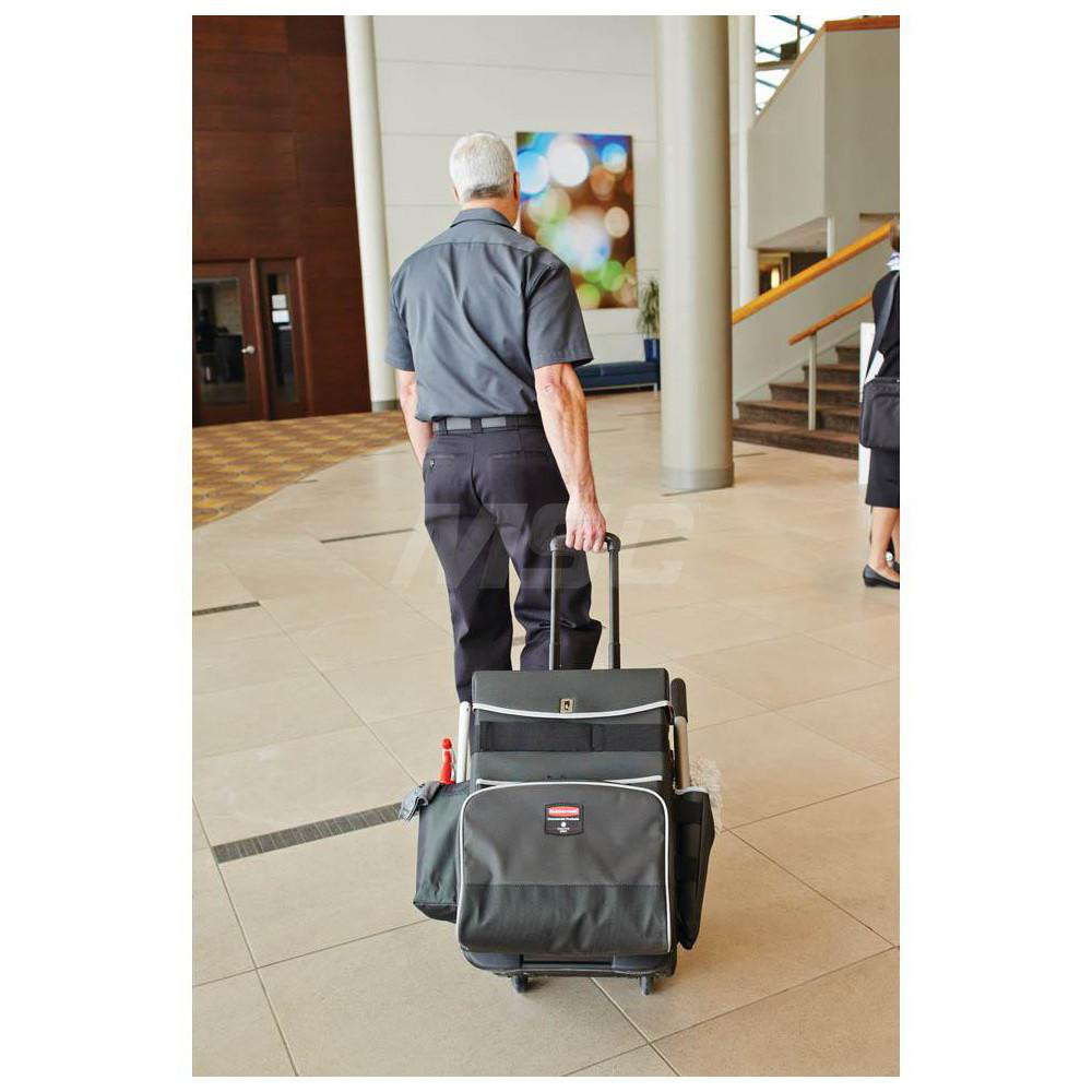 Rubbermaid Executive Quick Carts Mobile/Travel Office Cart, Medium, Dark Gray - 1902466
