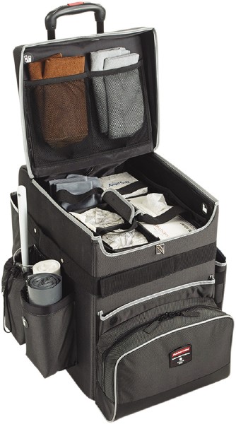 Rubbermaid Executive Quick Carts Mobile/Travel Office Cart, Medium, Dark Gray - 1902466
