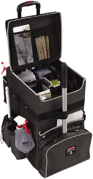 Rubbermaid Executive Quick Carts Mobile/Travel Office Cart, Medium, Dark Gray - 1902466