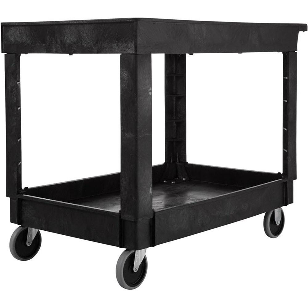 Rubbermaid Executive Quick Carts Mobile/Travel Office Cart, Medium, Dark Gray - 1902466
