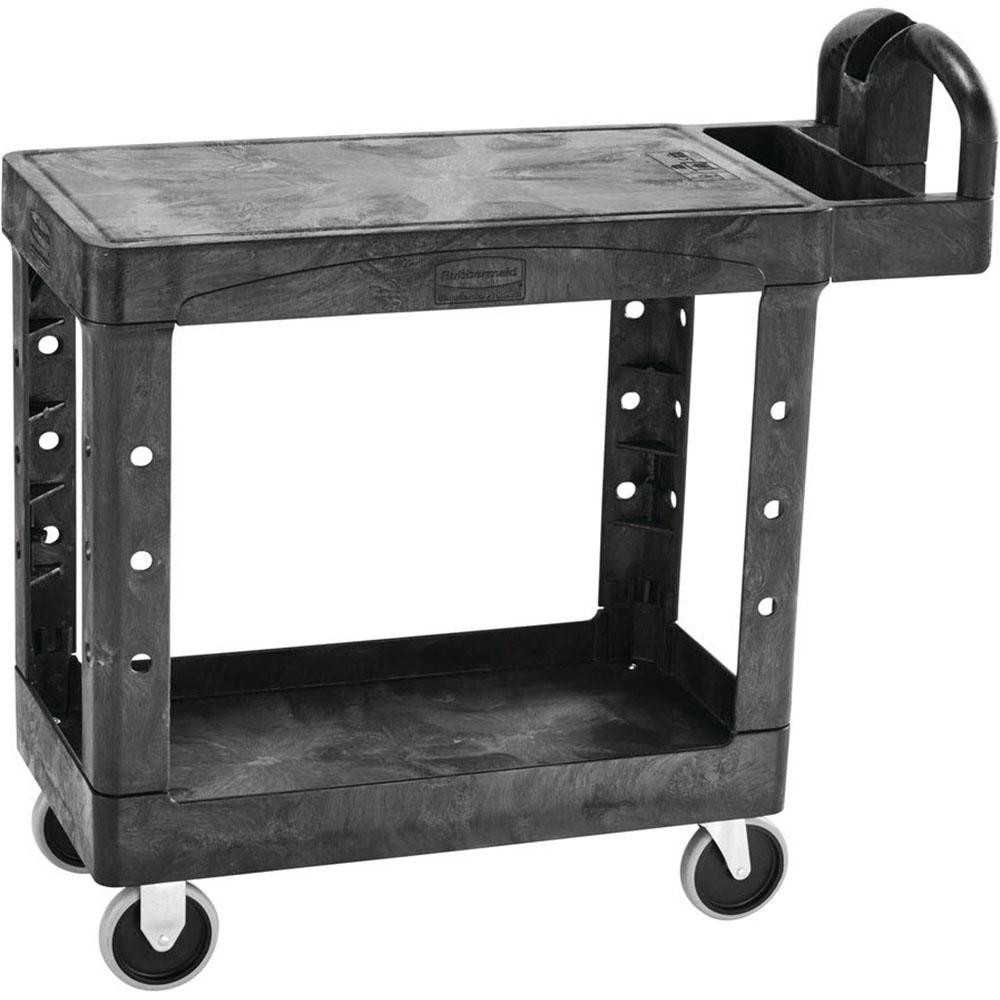 Rubbermaid Executive Quick Carts Mobile/Travel Office Cart, Medium, Dark Gray - 1902466