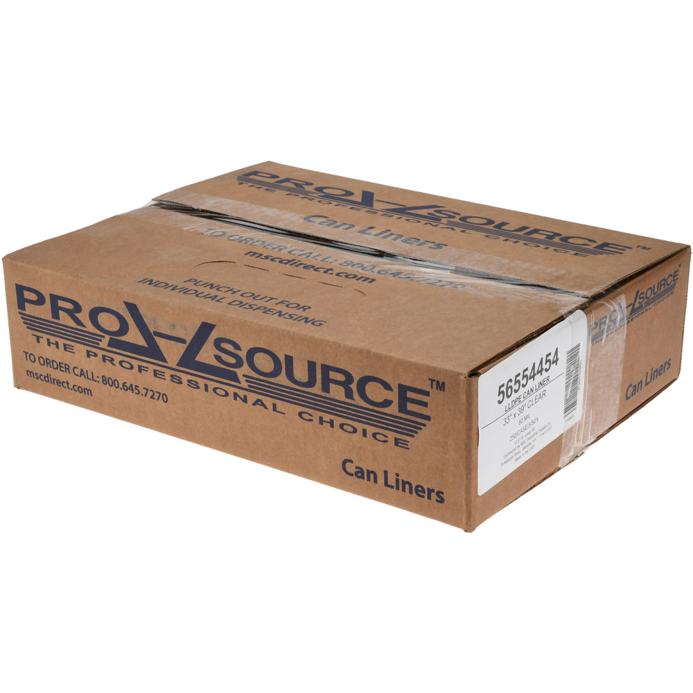 PRO-SOURCE Medium Duty Trash Bags: 33 gal, 0.6 mil, Pack of 250 - PSRC33396