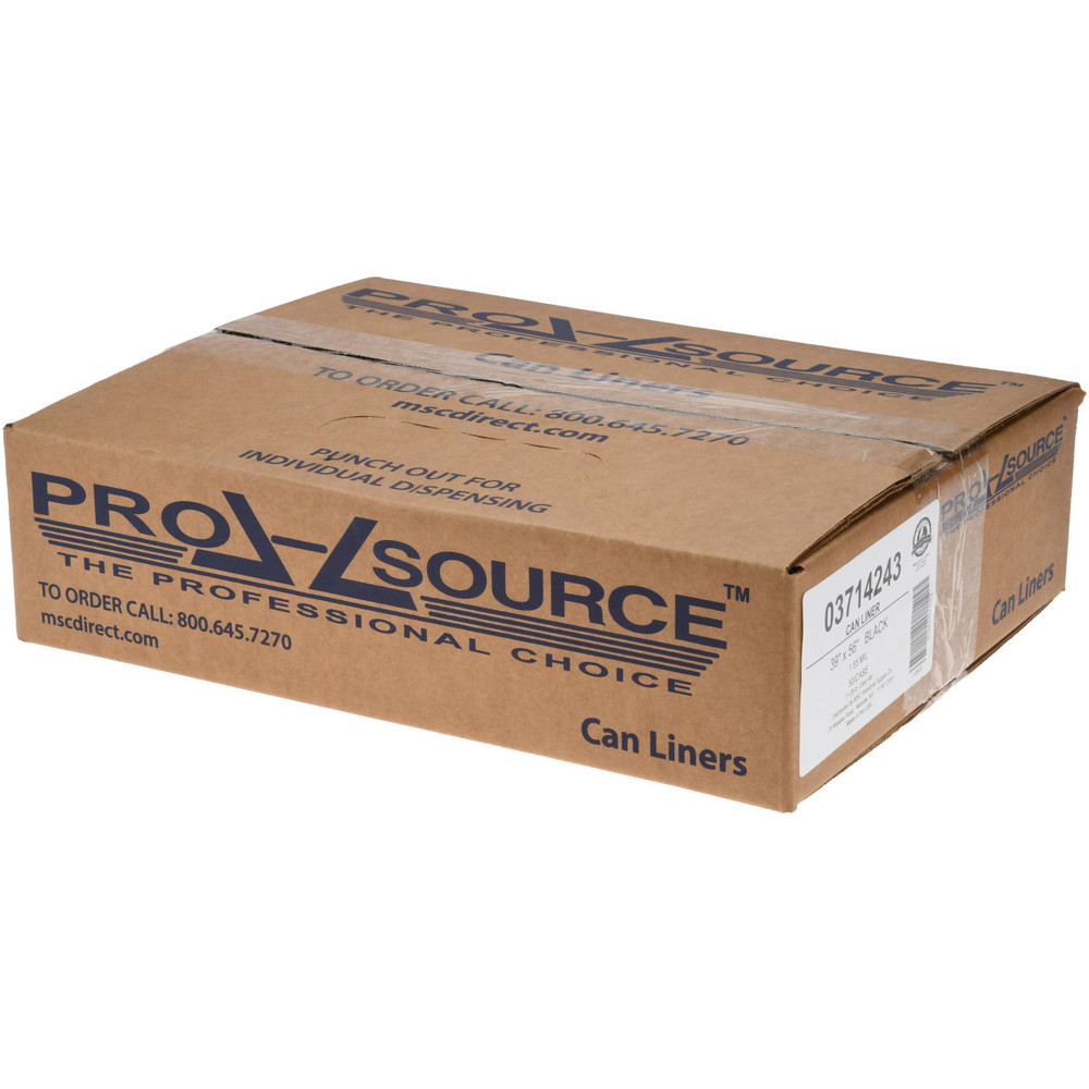 PRO-SOURCE Contractor Trash Bags: 60 gal, 1.55 mil, Pack of 50 - PSRST3956155-50