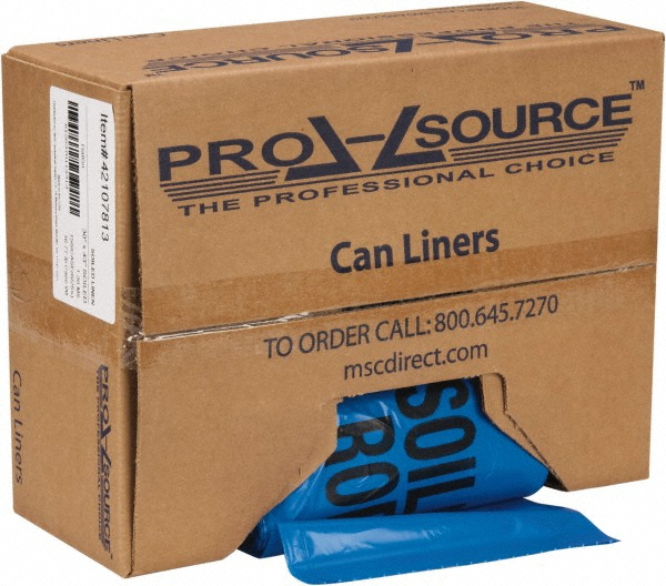PRO-SOURCE Pack of (150) 32 Gal Capacity, Blue, Hazardous Waste Bags - PSSL3043