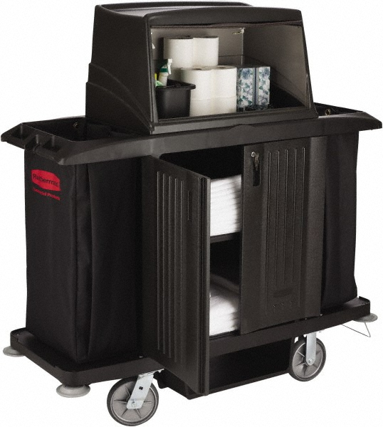 Rubbermaid Full Size Janitor Cart Black - FG9T1900BLA