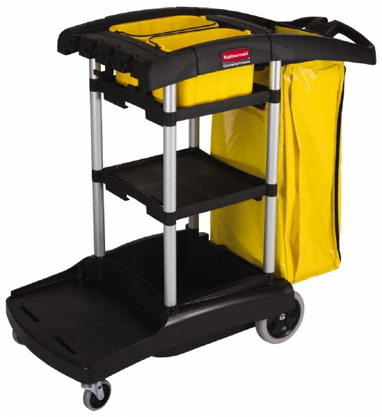 Rubbermaid Full Size Janitor Cart Black - FG9T1900BLA
