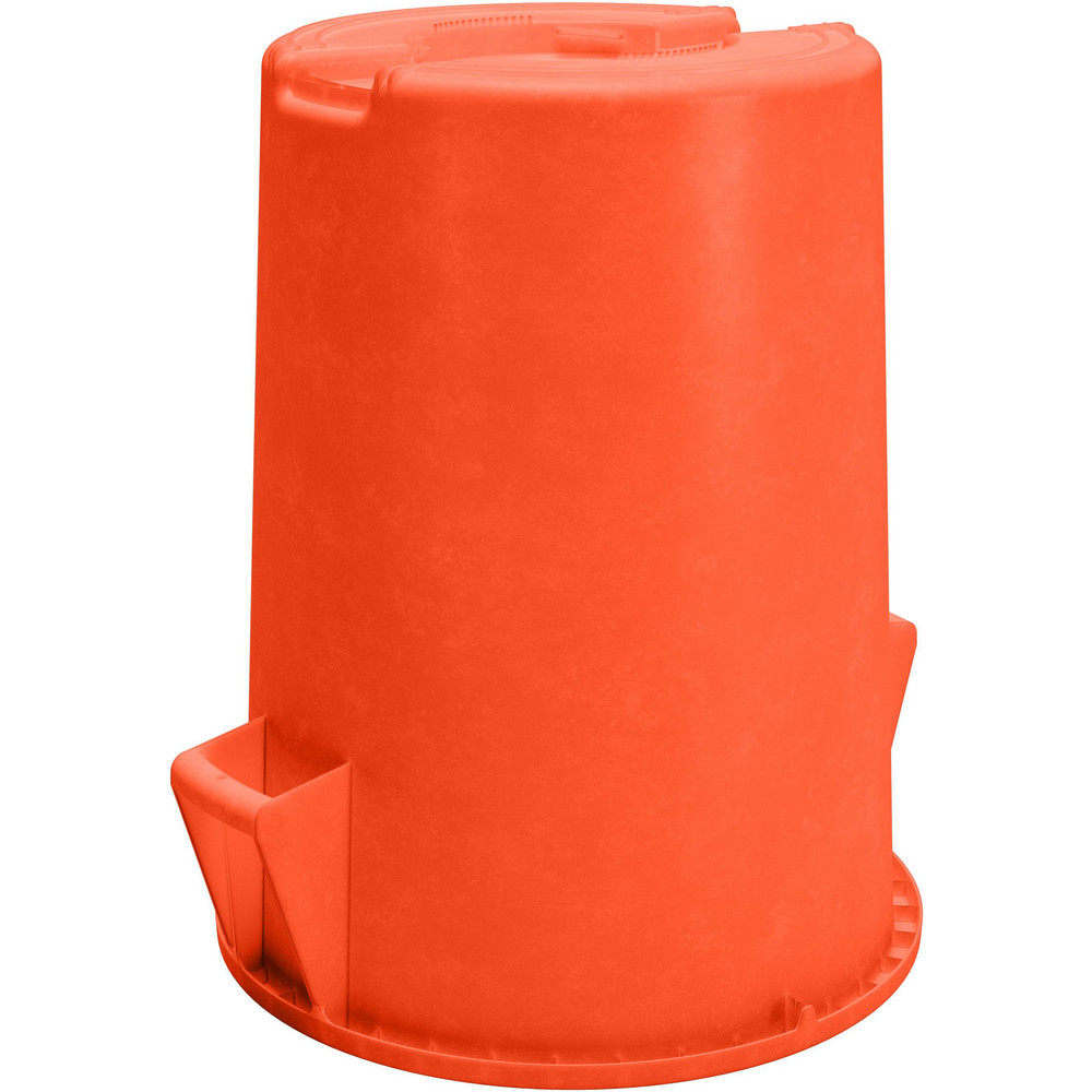 Carlisle Bronco™ 55 gal Round Trash Container, Orange - 84105524