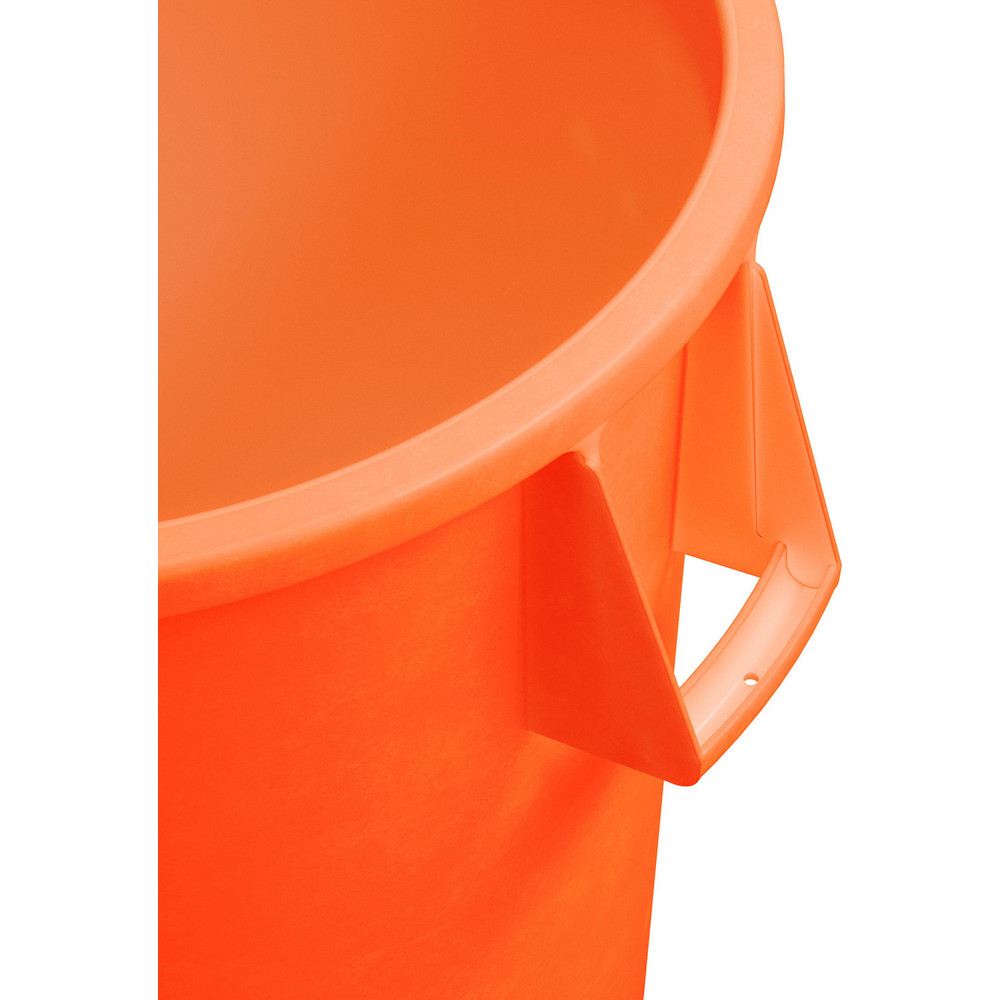 Carlisle Bronco™ 55 gal Round Trash Container, Orange - 84105524