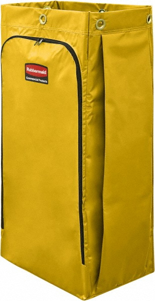 Rubbermaid Rubbermaid Commercial High Capacity Vinyl Janitorial Cleaning Cart Bag, Waste/Trash/Laundry/Linen Collection, 30 Gal, Yellow - 1966888