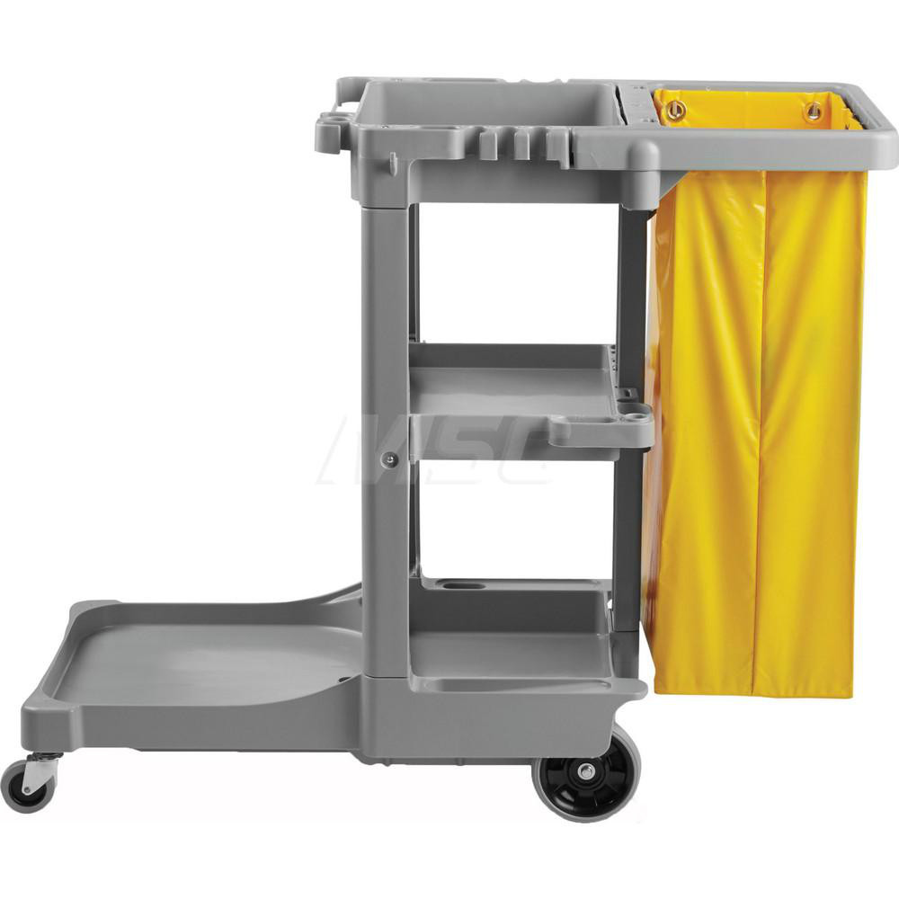Boardwalk Janitor Carts & Caddies: Polyethylene, Polyethylene - BWKJCARTGRA