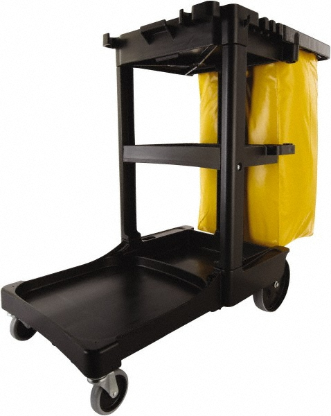 Boardwalk Janitor Carts & Caddies: Polyethylene, Polyethylene - BWKJCARTGRA
