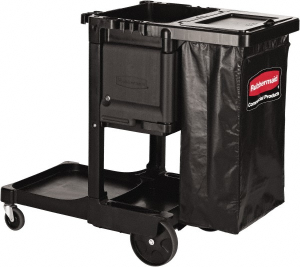 Boardwalk Janitor Carts & Caddies: Polyethylene, Polyethylene - BWKJCARTGRA