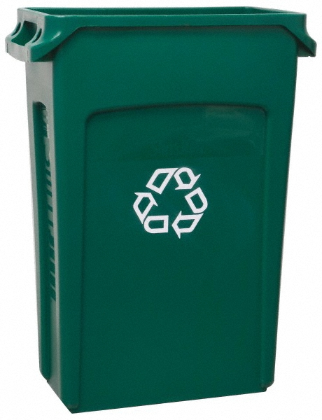 Rubbermaid Trash Can & Recycling Container Lid: Square, For 23 gal Recycle Container - 2007913