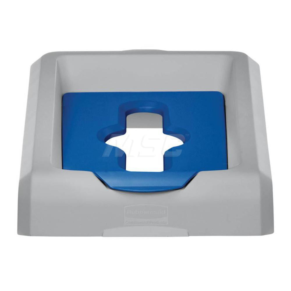 Rubbermaid Trash Can & Recycling Container Lid: Square, For 23 gal Recycle Container - 2007913