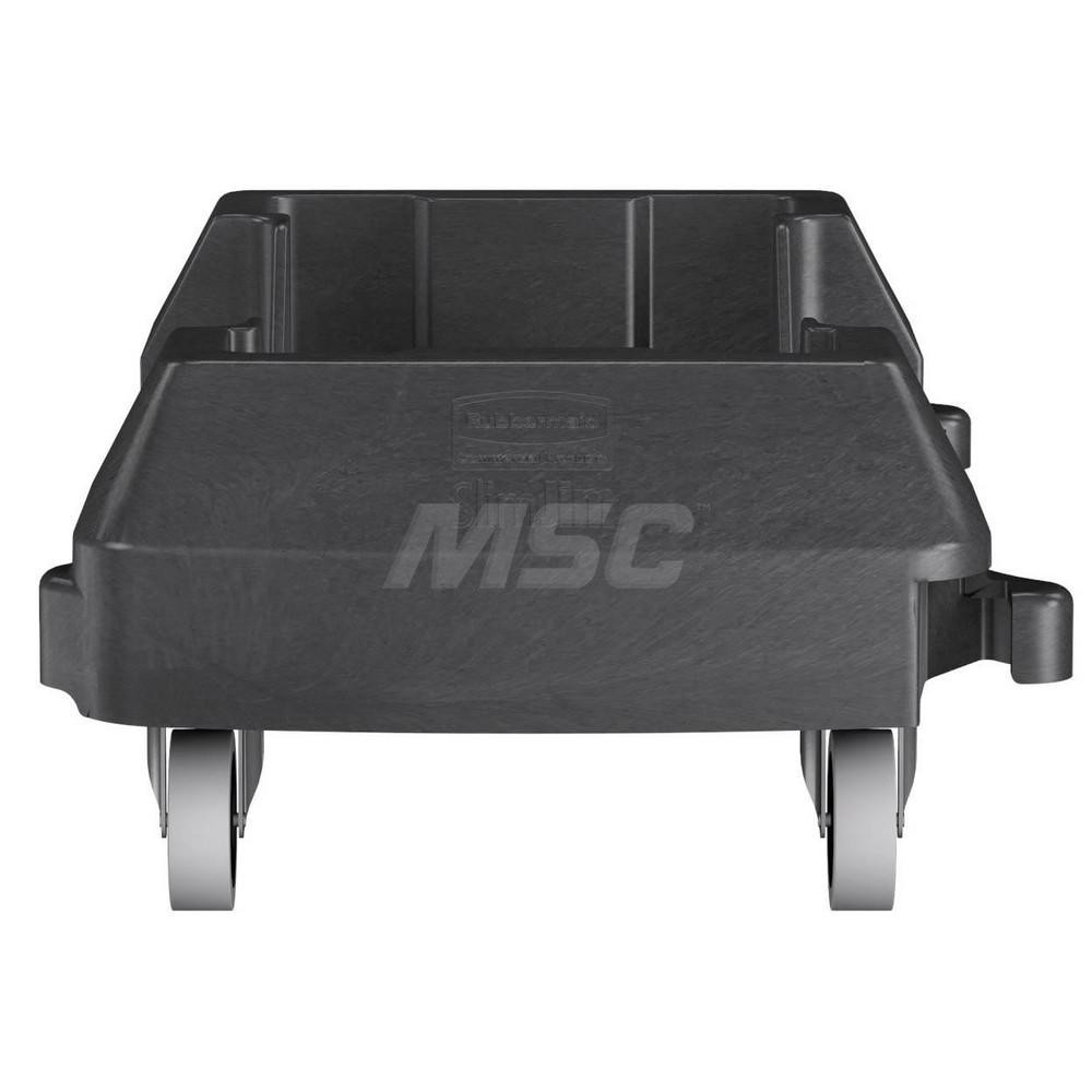 Rubbermaid SLIM JIM Plastic Single Trash/Garbage Can/Bin Dolly for Use with 16/23 Gal Vented Slim Jim Containers, Black - 1980602