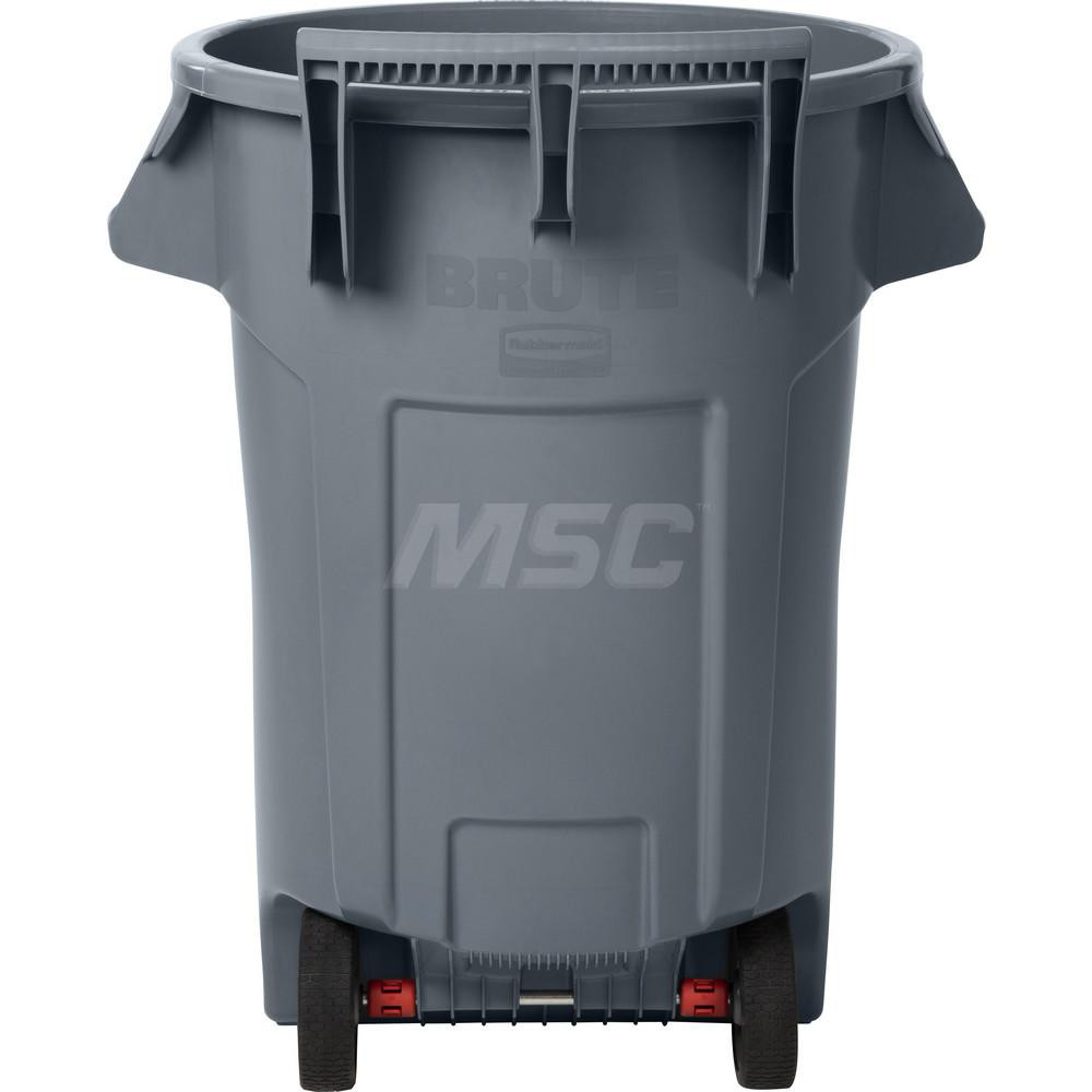 Rubbermaid Vented Wheeled BRUTE Trash Container, 44 Gal, Gray - 2131929