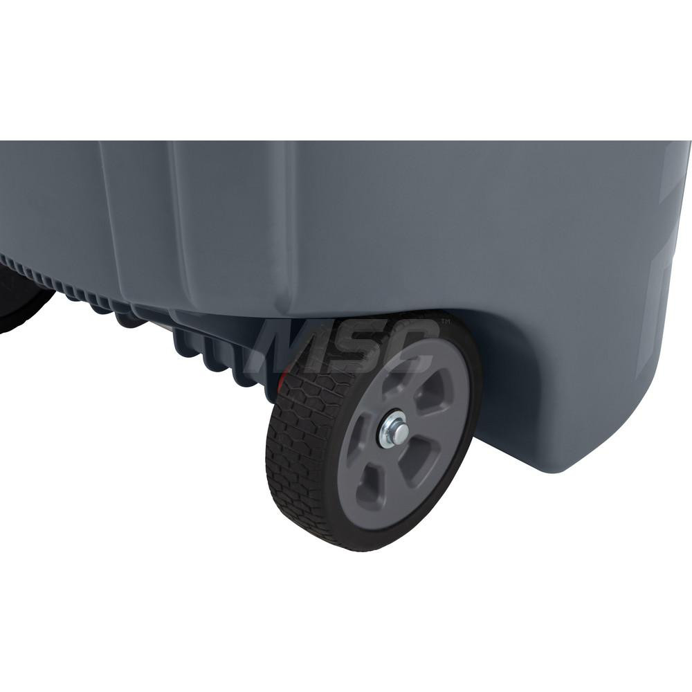 Rubbermaid Vented Wheeled BRUTE Trash Container, 44 Gal, Gray - 2131929