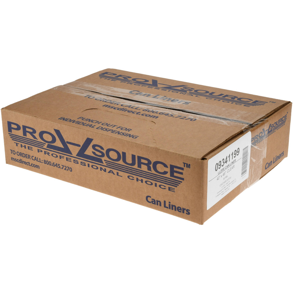 PRO-SOURCE Medium Duty Trash Bags: 45 gal, 0.8 mil, Pack of 125 - PSRC4641HP