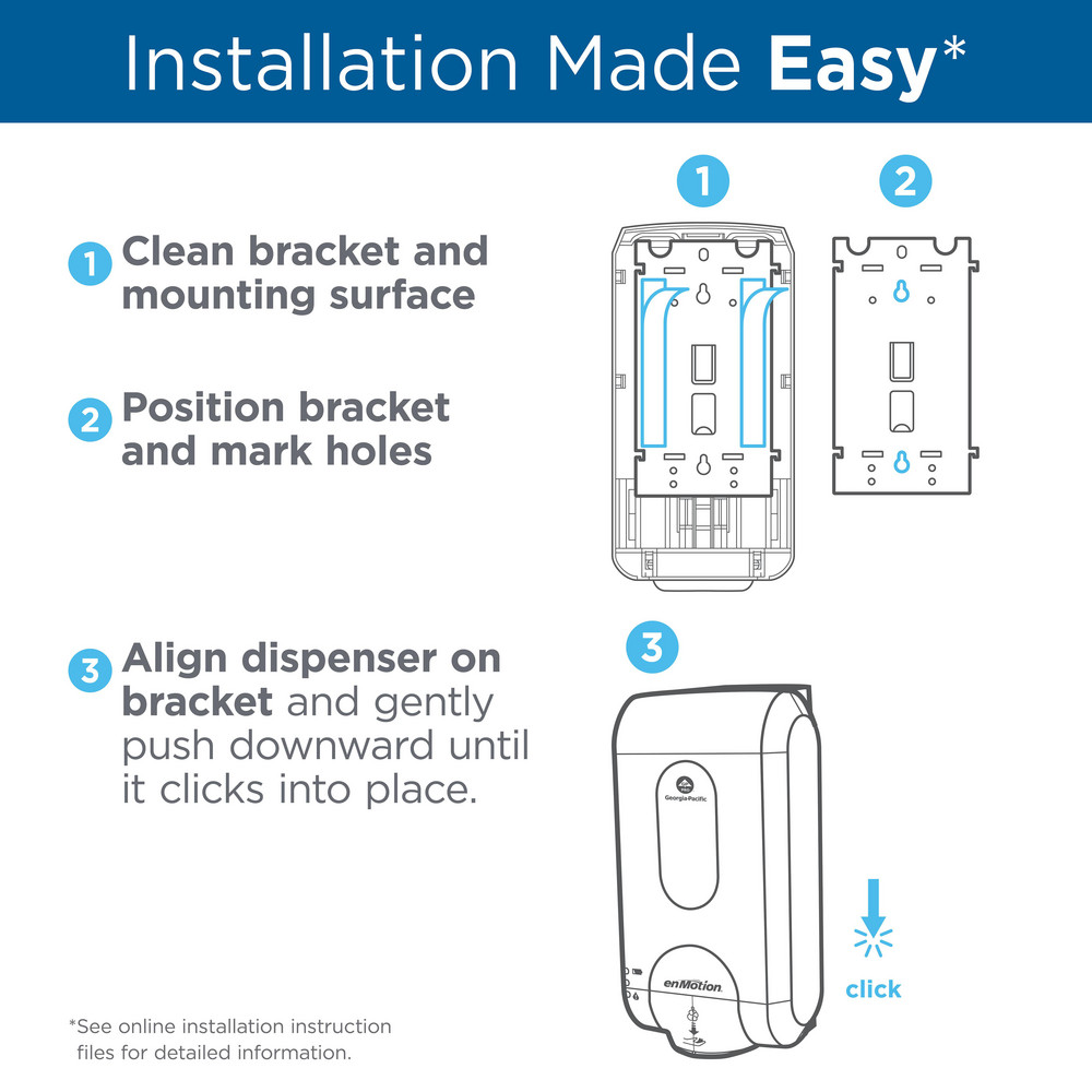 Georgia Pacific GP Pro Enmotion Gen2 Automated Touchless Soap & Sanitizer Dispenser - 52056