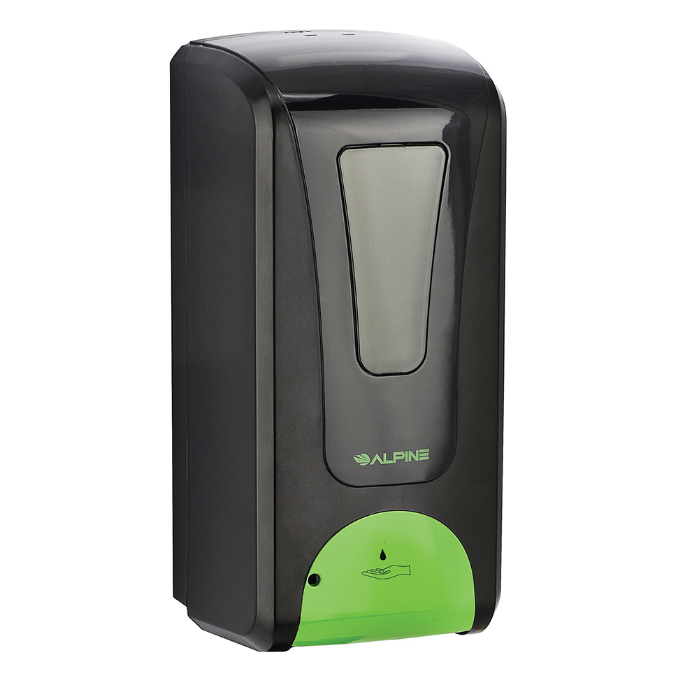 Alpine Industries 1200 mL Automatic Liquid & Gel Hand Soap & Sanitizer Dispenser - ALP430-L-BLK