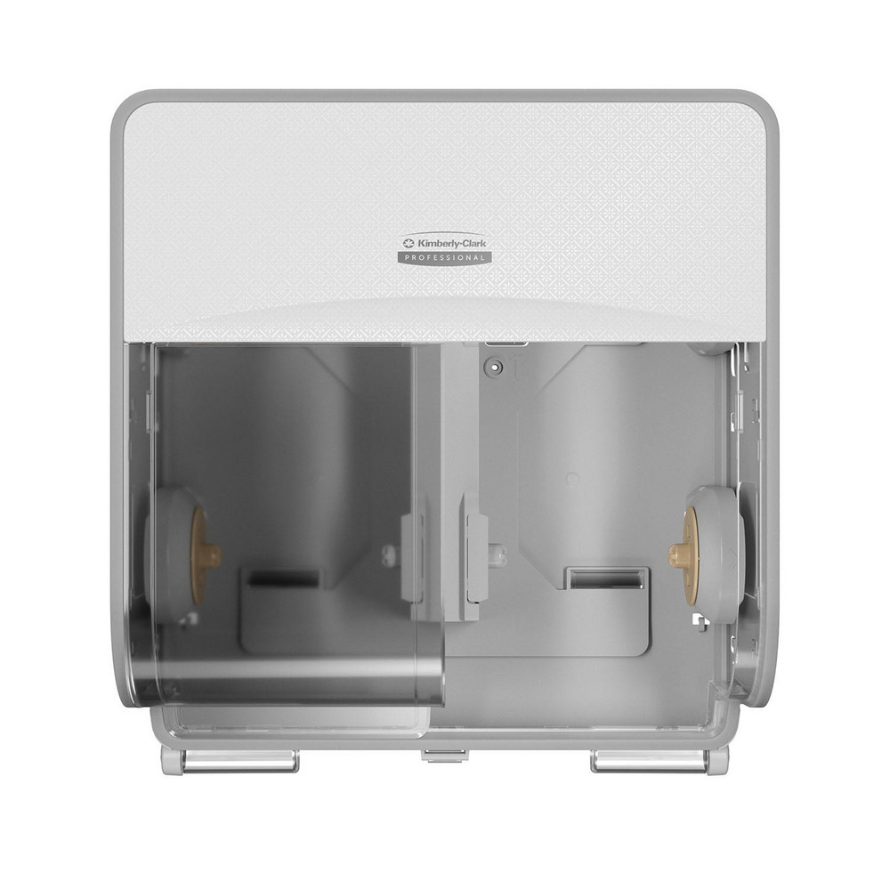 Kimberly-Clark Professional ICON Coreless Standard Roll Toilet Paper Dispenser 4 Roll, with White Mosaic Design Faceplate, 16.63" x 15.88" x 10.19" - 58713