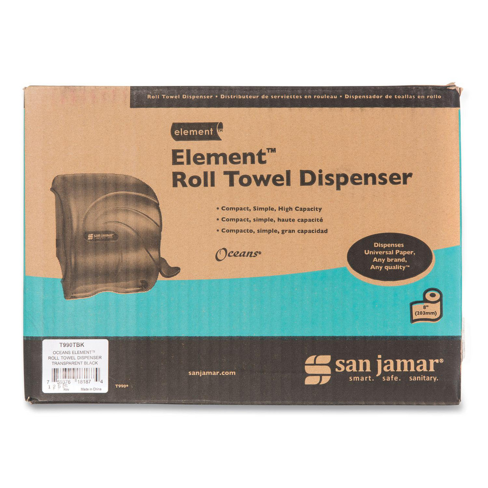 San Jamar Paper Towel Dispensers: Dispenser Type: Towel; Dispenser Style: Manual; Towel Compatibility: Roll; Activation Method: Crank Handle - SJMT990TBK
