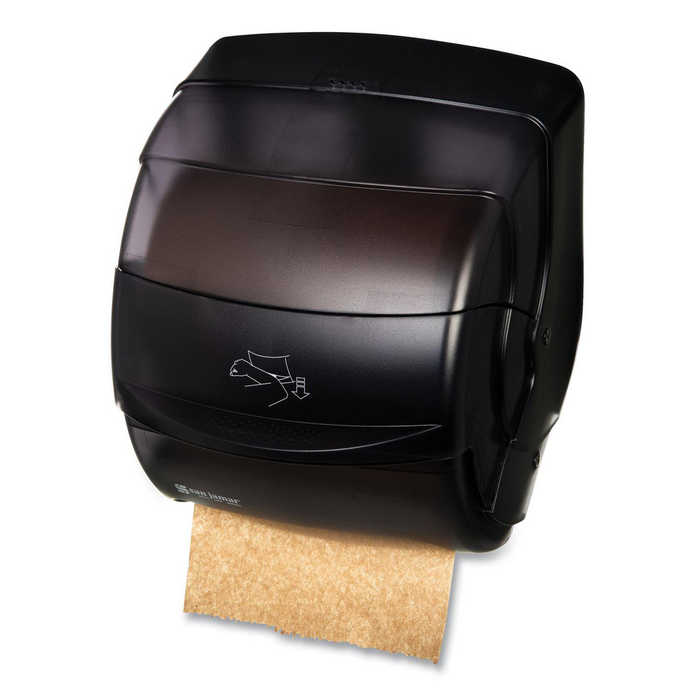 San Jamar Paper Towel Dispensers: Dispenser Type: Towel; Dispenser Style: Manual; Towel Compatibility: Roll; Activation Method: Crank Handle - SJMT850TBK