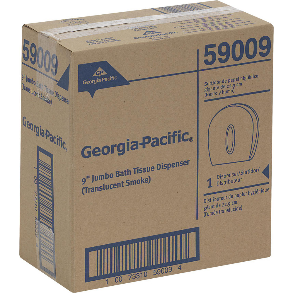 Georgia Pacific 1-Roll Jumbo Jr. High-Capacity Toilet Paper Dispenser, Smoke - 59009