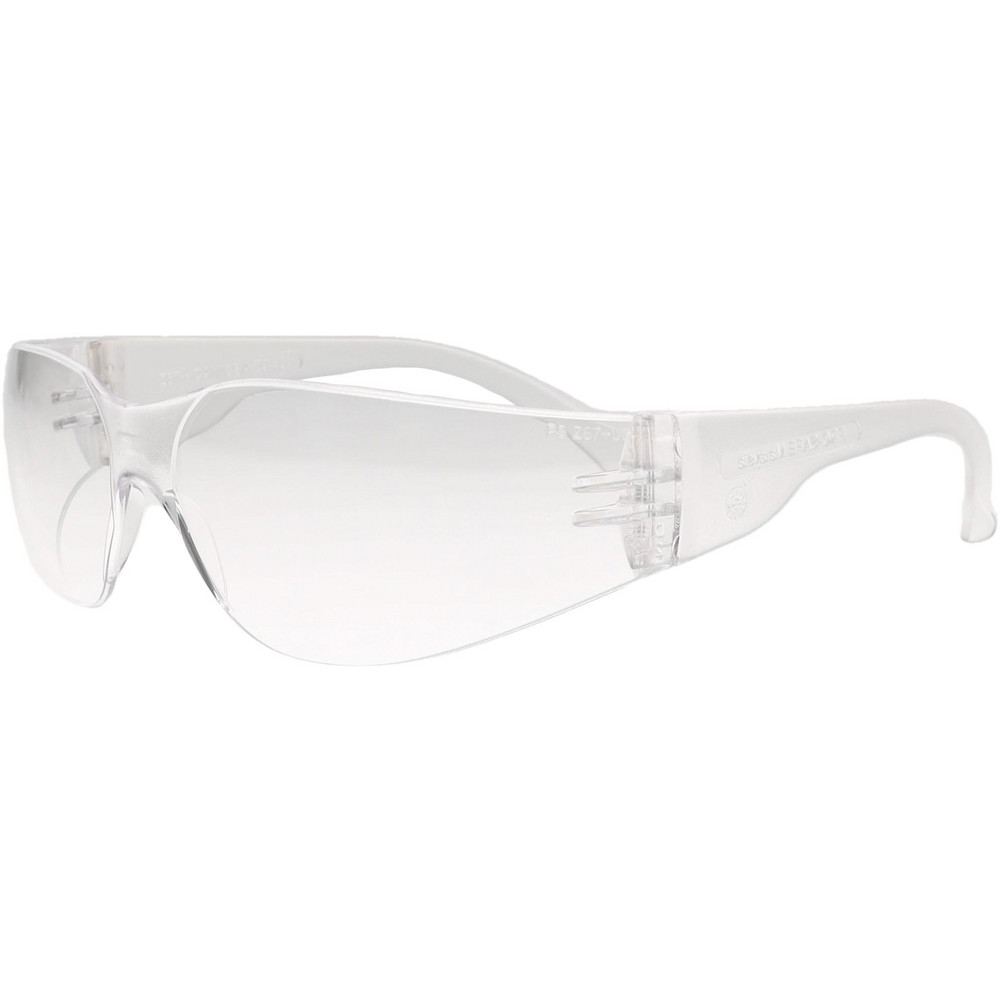 PRO-SAFE Safety Glasses: Scratch-Resistant, Polycarbonate, Clear Lenses, Frameless - 48283