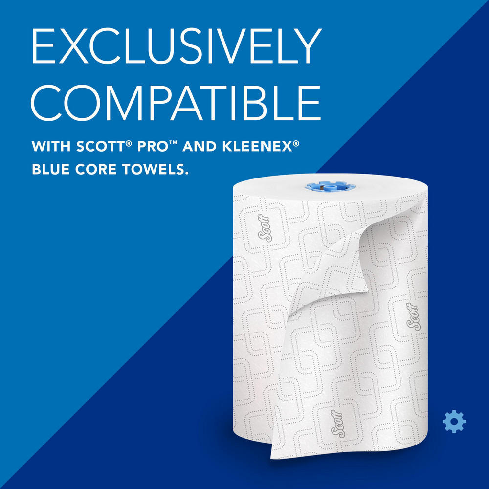 Scott Pro Manual Hard Roll Towel Dispenser, Black, for Blue Core Scott Pro Roll Towels, 12.66" x 16.44" x 9.18" - 34346