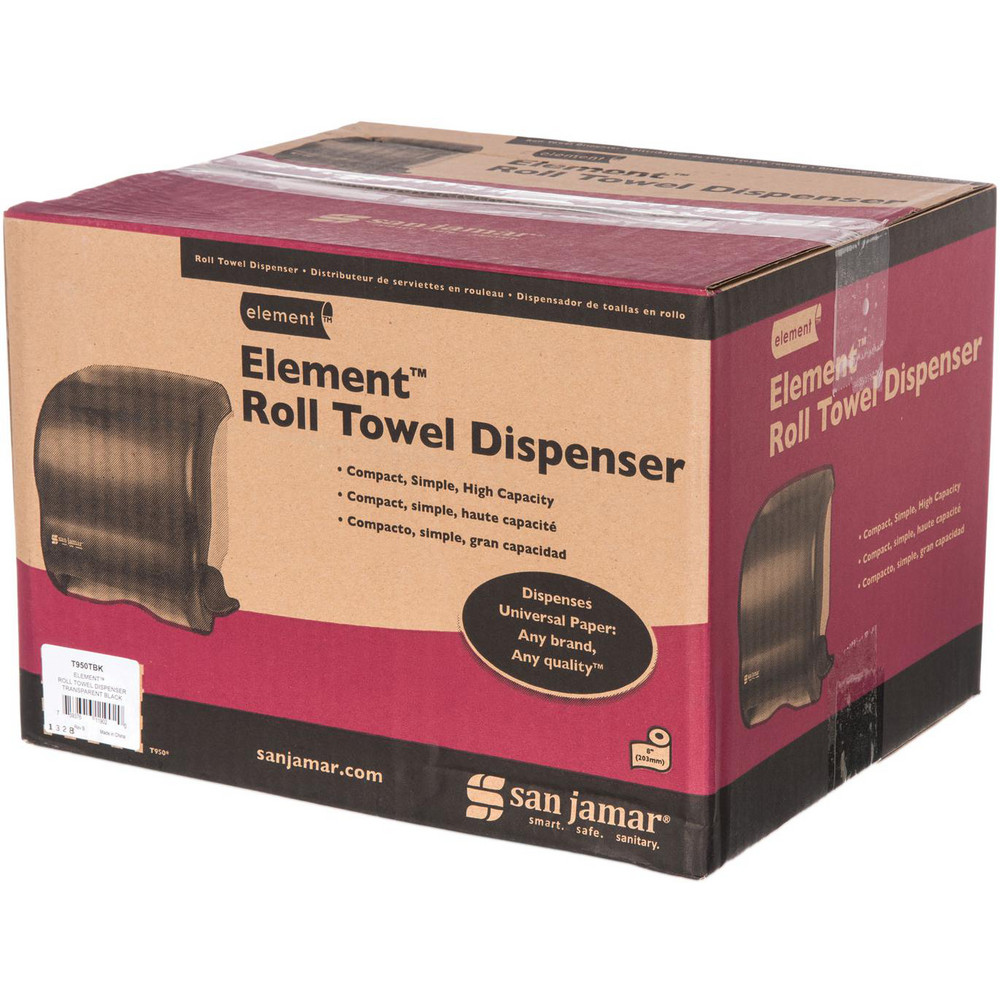 San Jamar Paper Towel Dispensers: Dispenser Type: Towel; Dispenser Style: Manual; Towel Compatibility: Roll; Activation Method: Crank Handle - SJMT950TBK