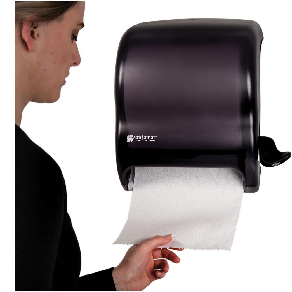 San Jamar Paper Towel Dispensers: Dispenser Type: Towel; Dispenser Style: Manual; Towel Compatibility: Roll; Activation Method: Crank Handle - SJMT950TBK