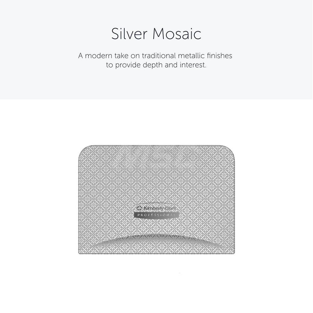 Kimberly-Clark Professional ICON Faceplate, Silver Mosaic Design, for Coreless Standard Roll Vertical Toilet Paper Dispensers 2 Roll - 58761