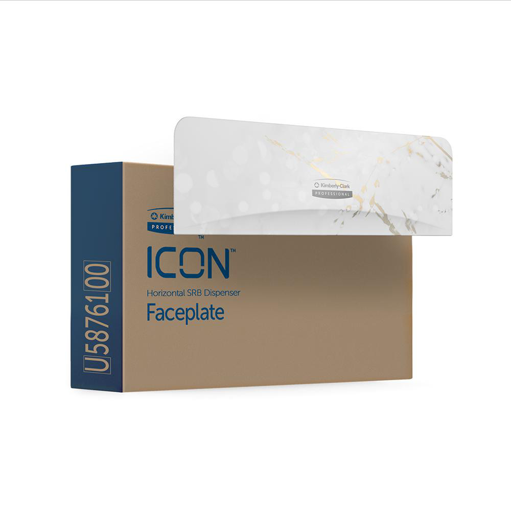Kimberly-Clark Professional ICON Faceplate, Silver Mosaic Design, for Coreless Standard Roll Vertical Toilet Paper Dispensers 2 Roll - 58761